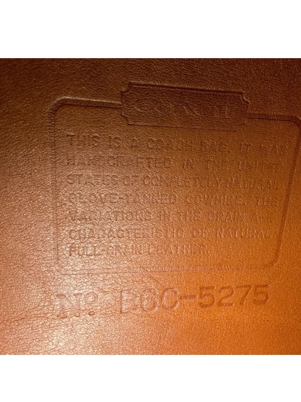 Coach USA Glove‑Tanned Leather Briefcase No. B6C‑5275 – Vintage Brown